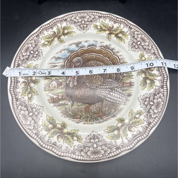 Victorian English Pottery Edward Challinor TURKEY Round Dinner Plate 11” - 2 - Picture 4 of 6